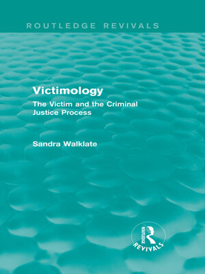 cover image of Victimology (Routledge Revivals)